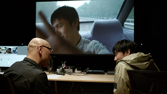 Mao Xiaorui, Qin Hao (v.l.n.r.) in "An Unfinished Film" (2024)
