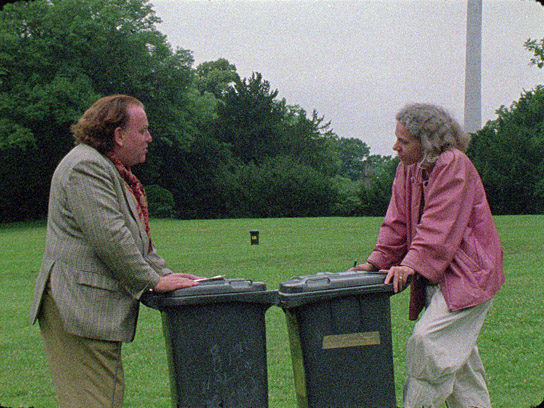 Alfred Edel, Linda Reisch (v.l.n.r.) in "Kulturleben" (Episode aus "15x3 oder 6000 Frankfurt", 1990)