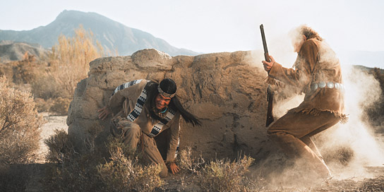 Michael Herbig, Christian Tramitz (v.l.n.r.) in "Das Kanu des Manitu" (2025)