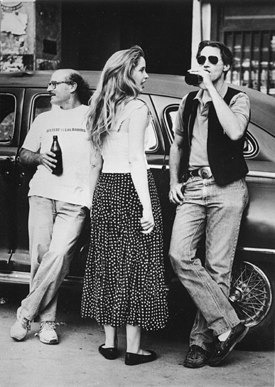 Volker Schlöndorff, Julie Delpy, Sam Shepard (v.l.n.r.) bei den Dreharbeiten zu "Homo Faber" (1990)