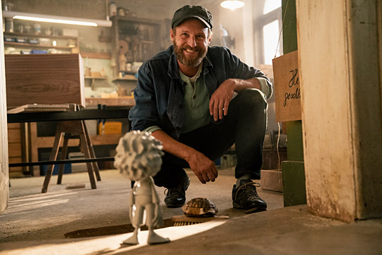 Florian Brückner bei den Dreharbeiten zu "Pumuckl und das große Missverständnis" (2025)