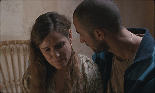 Angeliki Papoulia, Mahmood Bakri (v.l.n.r.) in "To A Land Unknown" (2024)
