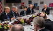 Das von US-Präsident Donald Trump veranstaltete Private Business Leaders' Dinner beim Jahrestreffen 2018 des Weltwirtschaftsforums in Davos am 25. Januar 2018 ("Das Forum", 2019); Das von US-Präsident Donald Trump veranstaltete Private Business Leaders' Dinner beim Jahrestreffen 2018 des Weltwirtschaftsforums in Davos am 25. Januar 2018 ("Das Forum", 2019); Quelle: gebrueder beetz filmproduktion, DFF, © World Economic Forum, Benedikt von Loebell