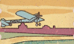 Flugzeug kreist ("Litho Films - Chromolithographische Loops")