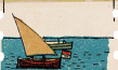 Segelschiff und Motorboot ("Litho Films - Chromolithographische Loops")