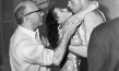 Robert Siodmak, Yvonne de Carlo, Burt Lancaster (v.l.n.r.) bei den Dreharbeiten zu "Criss Cross" (US 1949)