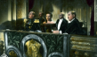 Herbert Hübner (links), Sybille Schmitz, Leo Peukert (2.v.r.), Carl Günther (rechts) in "Hotel Sacher" (1939); Quelle: Murnau-Stiftung, DFF