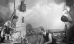 Ferdinand Diehl (rechts) und sein Assistent bei den Dreharbeiten zu "Dornröschen" (1941); Quelle: DFF / Firmenarchiv Gebrüder Diehl. Dauerleihgabe der Adolf und Luisa Haeuser-Stiftung für Kunst und Kulturpflege