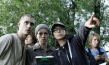 Mateusz Damiecki, Alice Dwyer, Anna Justice (vorne v.l.n.r.) bei den Dreharbeiten zu "Die verlorene Zeit" (2011); Quelle: Movient Film, DFF, Foto: Tom Trambow