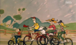 Screenshot aus "TRIMM AKTION 8 'Radfahren' (Familie)" (1979?); Quelle: DFF