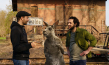 Marc-Uwe Kling (links), Dimitrij Schaad (rechts) bei den Dreharbeiten zu "Die Känguru-Verschwörung" (2022)