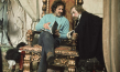 Werner Herzog, Willy Semmelrogge (v.l.n.r.) bei den Dreharbeiten zu "Jeder für sich und Gott gegen alle" (1974)