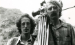 Edward Lachman, Jörg Schmidt-Reitwein (v.l.n.r.) bei den Dreharbeiten zu "La Soufrière" (1976)