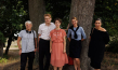 Andreas Dresen, Johannes Hegemann, Liv Lisa Fries, Anja Dörken (Medienboard Berlin-Brandenburg), Cooky Ziesche (Rundfunk Berlin-Brandenburg) (v.l.n.r.) beim Drehstart von "In Liebe, Eure Hilde" am 22. August 2022