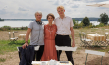 Andreas Dresen, Liv Lisa Fries, Johannes Hegemann (v.l.n.r.) beim Drehstart von "In Liebe, Eure Hilde" am 22. August 2022