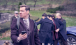 Philip Jackson, David Kross, Tom Schilling, Lavinia Wilson, Jürgen Vogel (v.l.n.r.) in "Der Pfau" (2023)