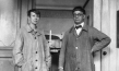 Marlene Moeschke-Poelzig, Hans Poelzig (v.l.n.r.) im Oktober 1926