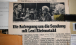 Zeitungsausschnitt aus der Hörzu zur Talkshow "Je später der Abend", 1976 ("Riefenstahl", 2024)