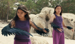 Samibah Straits, Tamino Beba (v.l.n.r.) in "Woodwalkers" (2024)