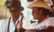 Sam Shepard, Volker Schlöndorff (v.l.n.r.) bei den Dreharbeiten zu "Homo Faber" (1990)