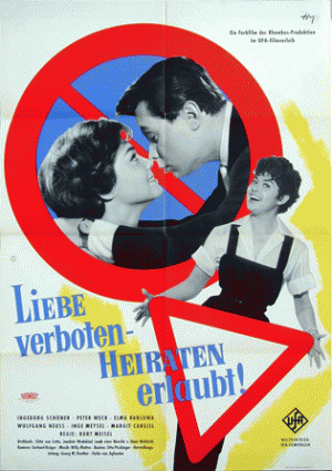 Filmplakat von "Liebe verboten - Heiraten erlaubt" (1959)