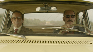 Alfredo Castro, Dario Grandinetti (v.l.n.r.) in "Rojo - Wenn alle schweigen, ist keiner unschuldig" (2018); Quelle: Cine Global Filmverleih, DFF