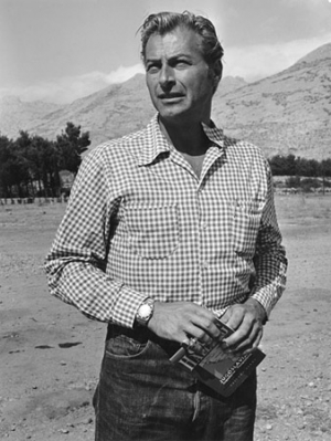 Lex Barker bei den Dreharbeiten zu "Der Schatz im Silbersee" (1962); Quelle: DFF