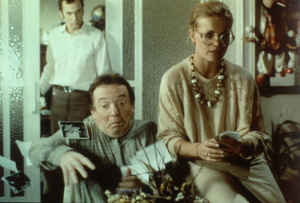 Klaus-Dieter Klebsch, Peter Sodann, Astrid Höschel (v.l.n.r.) in "Der Doppelgänger" (1985); Quelle: DFF, © DEFA-Stiftung, Christa Köfer