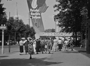 Screenshot aus "Blühende Welt – Stimmungsbilder einer Ausstellung" (1936); Quelle: SLUB Dresden, © SLUB Dresden, Filmverband Sachsen (Dresden), Hirsch Film (Dresden)