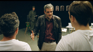 Kristof van Boven, Peter Ott, Rafael Stachowiak (vorne v.l.n.r.) in "Gasmann" (2019); Quelle: missingFILMs, DFF