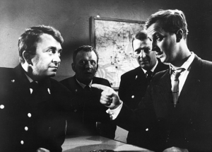 Wolfgang Kieling, Günther Neutze, Horst Neutze, Hanns Lothar (v.l.n.r.) in "Polizeirevier Davidswache" (1964); Quelle: DFF