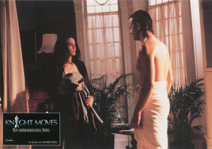 Diane Lane, Christopher Lambert (v.l.n.r.) in "Knight Moves - Ein mörderisches Spiel" (1991); Quelle: DFF