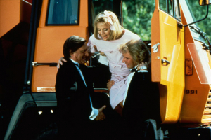 Helmut Fischer, Dey Young, Thomas Gottschalk (v.l.n.r.) in "Zärtliche Chaoten" (1987); Quelle: DFF