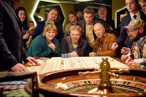 Stefanie Reinsperger, Johannes Berzl, Simon Schwarz, Sebastian Bezzel (hinten Mitte v.l.n.r.) in "Guglhupfgeschwader" (2022)