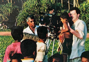 Andrey Nitzschke (rechts) bei Dreharbeiten in Sri Lanka, 1999