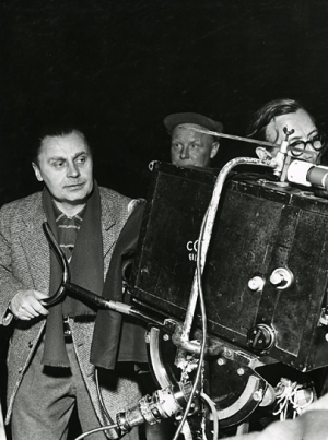 Karl Löb (links) bei den Dreharbeiten zu "Der 20. Juli" (1955)