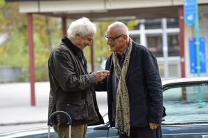 Günther Maria Halmer, Konstantin Wecker (v.l.n.r.) in "Weißt du noch" (2023)