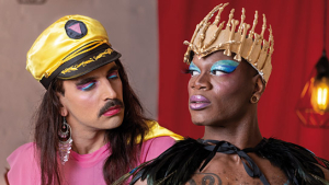 Tchivett, Bishop Black (v.l.n.r.) in "Captain Faggotron Saves the Universe"