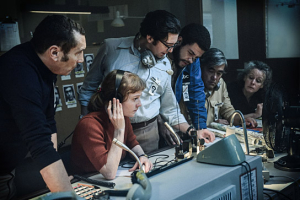 Zinedine Soualem, Leonie Benesch, John Magaro, Marcus Rutherford (1.-4.v.l.) in "September 5" (2024)