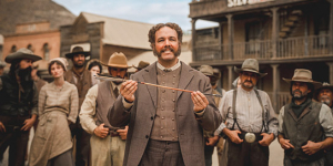 Jan van Weyde (vorne) in "Das Kanu des Manitu" (2025)
