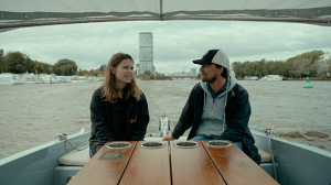 Luisa Neubauer, Lars Jessen (v.l.n.r.) in "Jetzt. Wohin. - Meine Reise mit Robert Habeck" (2025)