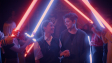 Nathan Goldblat (links), Marta Shkop, Lea Mirzanli (Mitte, v.l.n.r.), Dillan White (rechts) in "Kartoffelsalat 3 - Das Musical" (2019); Quelle: Take 25 Pictures, DFF 