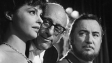 Nadja Tiller, Robert Siodmak, Pierre Brasseur (v.l.n.r.) bei den Dreharbeiten zu "L'affaire Nina B." (FR, 1961)
